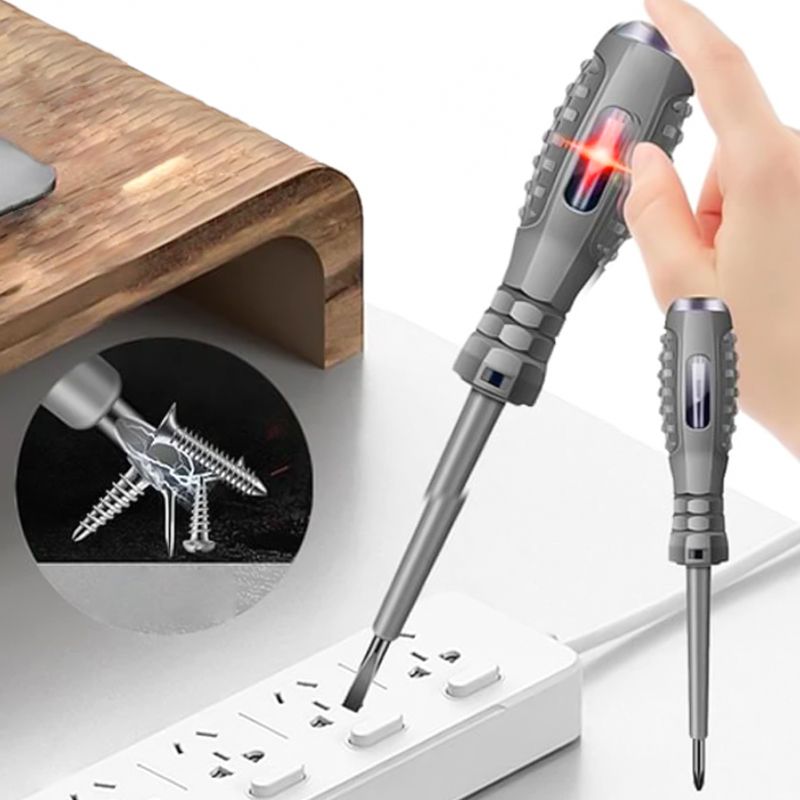 2 em 1 Chave de Fenda Magnética de Alto Torque e Detector de Eletricidade