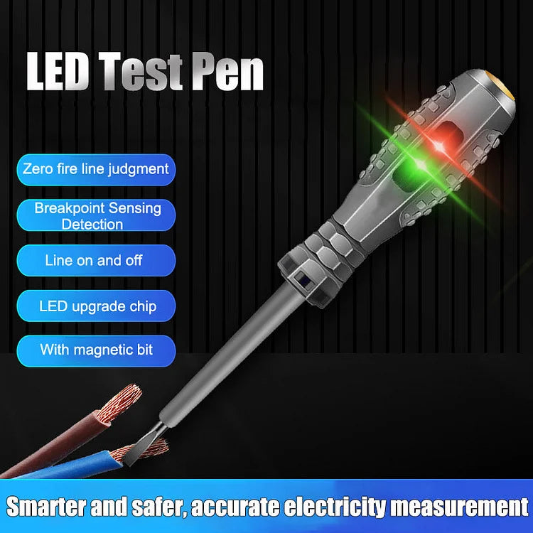 2 em 1 Chave de Fenda Magnética de Alto Torque e Detector de Eletricidade